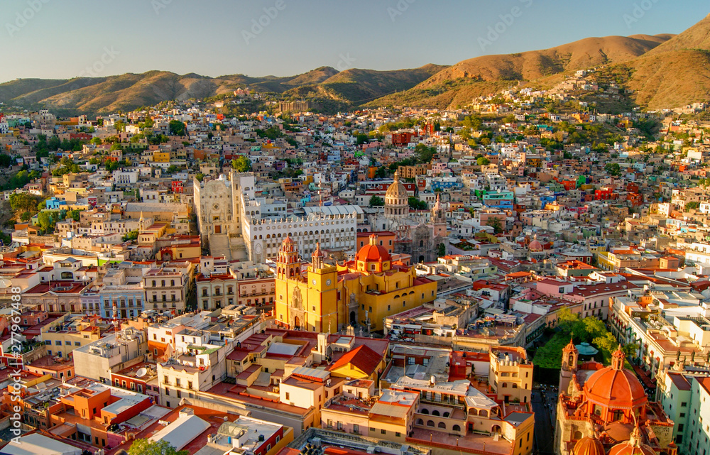 Guanajuato City View of the Sunset from the Pipila Monument on the Hill